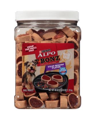 Photo 1 of 2 Purina ALPO Dog Treats, TBonz Filet Mignon Flavor, 40 oz. Canister mar/2022
