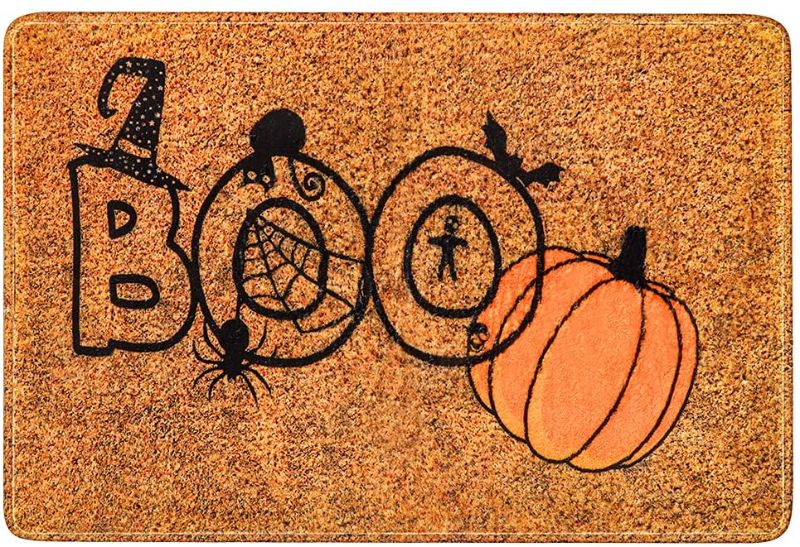 Photo 1 of 4   Halloween Indoor Doormat, 19.7”x31.5” Back Door Mat Rubber Backing Non Slip Door Mats Absorbent Resist Dirt Entrance Doormat Inside Floor Mats for Halloween Doormat Outdoor
