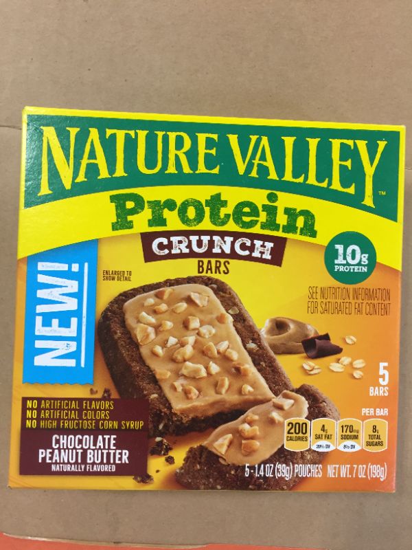 Photo 1 of 3 Nature Valley Protein Crunch Peanut Butter Dark Chocolate - 7oz/5ct 03/DEC/2021
