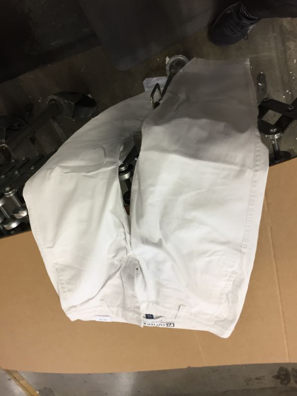 Photo 2 of Cutter & Buck Voyager Classic Fit Stretch Cotton Chinos, Size 36 X 30 in White a
