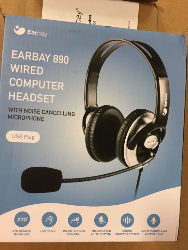 Photo 1 of earbay 890 wire computer headset