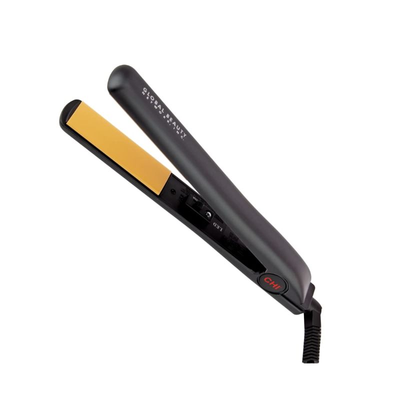 Photo 1 of CHI Original Ceramic Hair Straightening Flat Iron | 1" Plates | Black | Professional Salon Model Hair Straightener | Includes Heat Protection Pad
