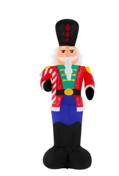 Photo 1 of 12 ft. Pre-Lit LED Giant-Sized Lightshow Airblown Nutcracker Christmas Inflatable
