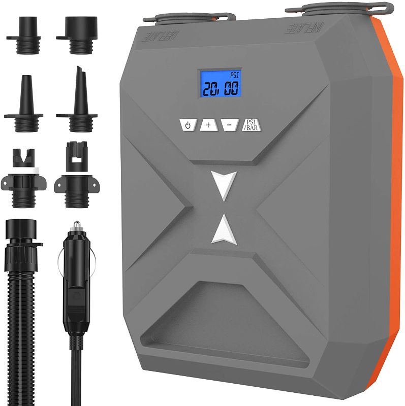 Photo 1 of DAMA 20PSI Sup Electric Pump?Air Pump Portable?Intelligent Dual Stage Inflation Electric Pump?Auto-Off Function Paddle Board Pump with Dual Cooling System for Mattresses?Inflatables Boats?Tent?Pool
