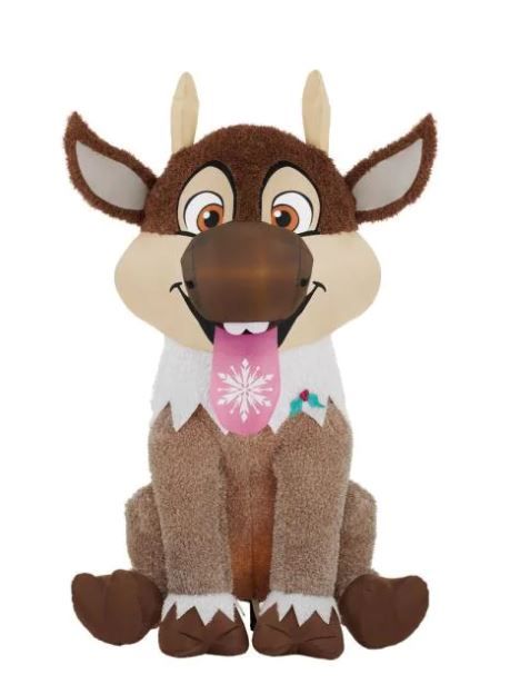 Photo 1 of 6 ft Pre-Lit LED Disney Airblown Plush Baby Sven with Snowflake Christmas Inflatable

