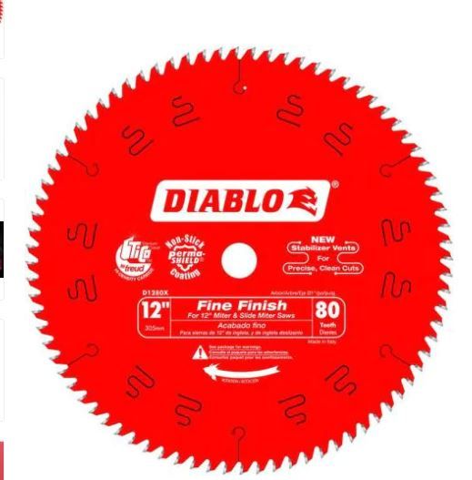 Photo 1 of 12 in. x 80-Tooth Fine Finish Circular Saw Blade
