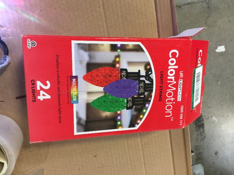 Photo 2 of 23 ft. ColorMotion 24-Light Multi Color Deluxe Christmas C9 LED String Light
