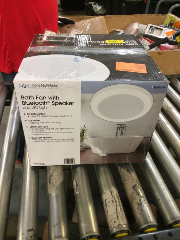 Photo 4 of Home NetWerks 80 CFM Ceiling Mount Bluetooth Stereo Speaker Bathroom Exhaust Fan