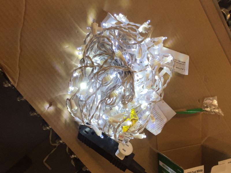 Photo 1 of 17.5 ft. 200-Light Cool White Dome LED Icicle Lights
