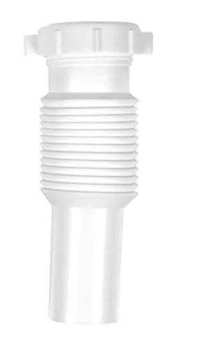 Photo 1 of 2  Form N Fit 1-1/2 in. White Plastic Slip-Joint Sink Drain Tailpiece Extension Tube
