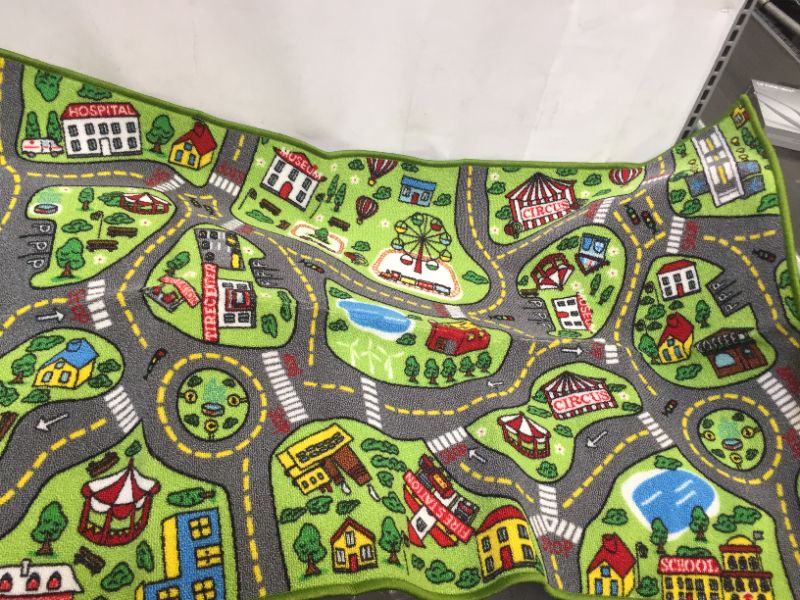 Photo 3 of 2PIECES--Click N’ Play City Life Kids Road Traffic Play mat Rug Large Non-Slip Carpet Fun Educational