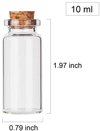 Photo 1 of 70 pack 10ml glass jar cork lid
