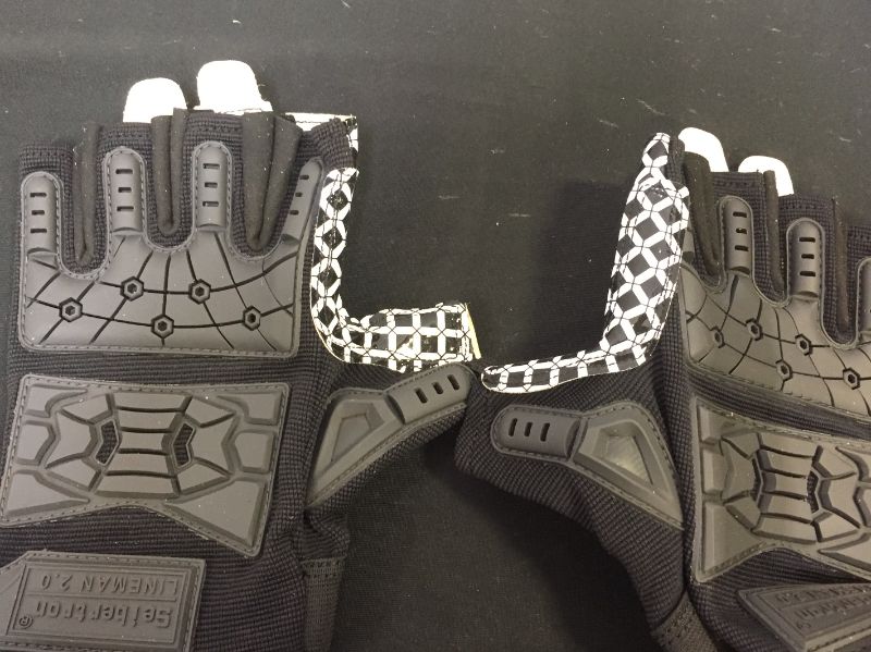 Photo 2 of 
Seibertron Lineman 2.0 Padded Palm Football Receiver Gloves, Flexible TPR Impact Protection Back of Hand Glove Adult and Youth Sizes