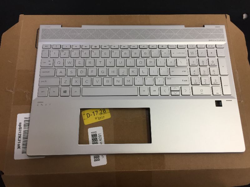 Photo 2 of Replacement for HP Envy x360 15 DR 15T-DR000 15T-DR000 15T-DR100 Convertible 15-dr1009TU Laptop Upper Case Palmrest Keyboard Touchpad Assembly Part L56974-001 Top Cover Sliver
