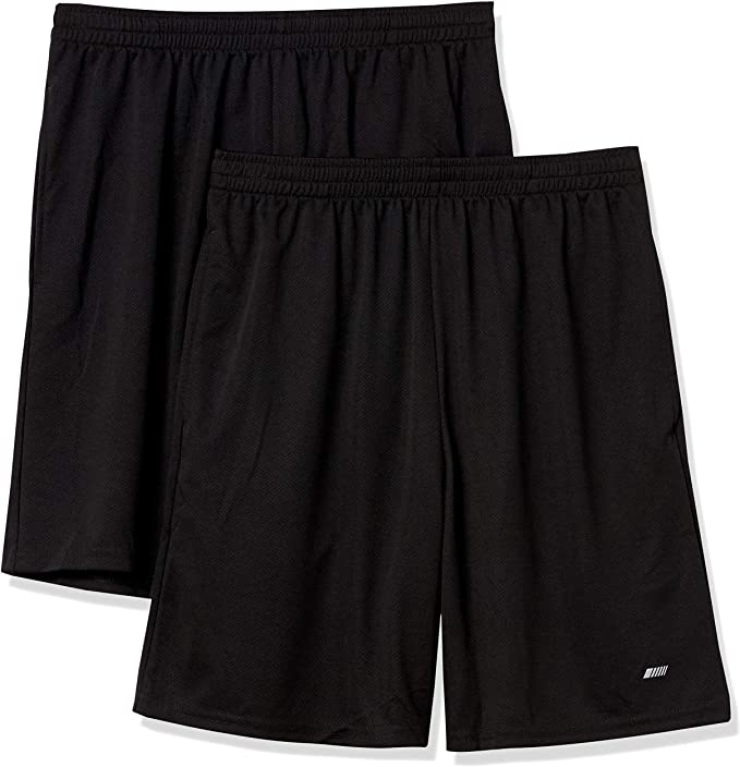 Photo 1 of Amazon Essentials Men’s 2-Pack Loose-Fit Performance Shorts XL
