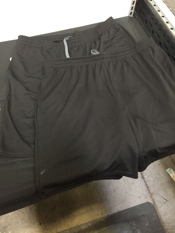 Photo 2 of Amazon Essentials Men’s 2-Pack Loose-Fit Performance Shorts XL
