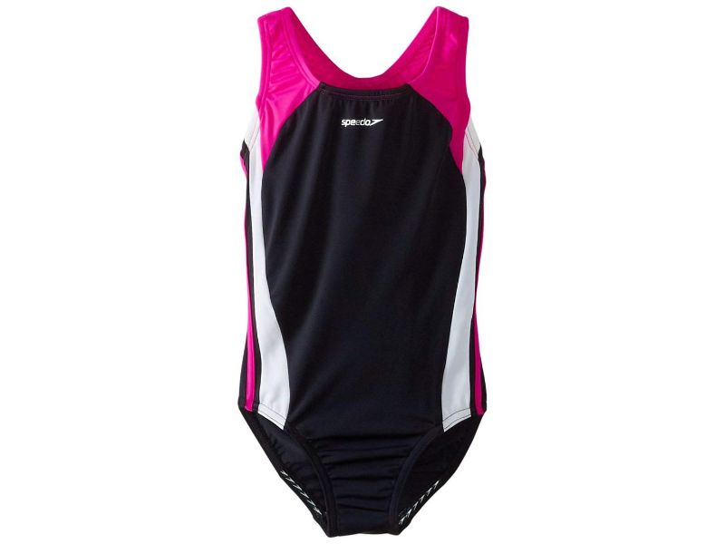 Photo 1 of GIRLS SIZE 12 Speedo Girls' Swimsuit One Piece Infinity Splice Thick Strap runs small
