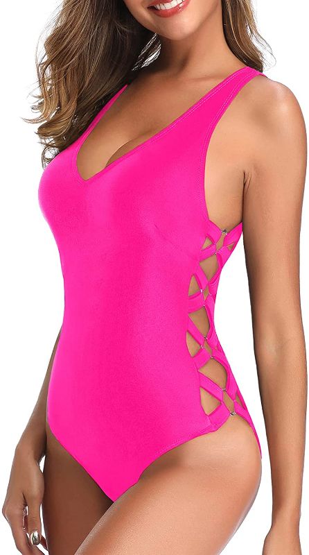 Photo 1 of WOMEN'S XL ONE PIECE SWIM SUIT PINK