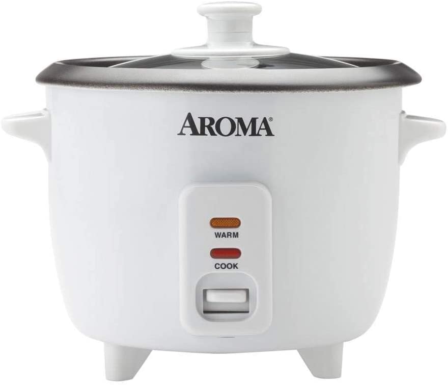 Photo 1 of Aroma 6 Cup Non-Stick Pot Style White Rice Cooker, 3 Piece