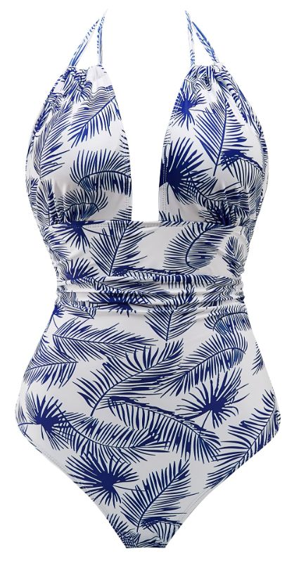 Photo 1 of Eomenie Women's One Piece Swimsuit Tummy Control Plus Size Swimwear Halter Bathing Suit
LARGE