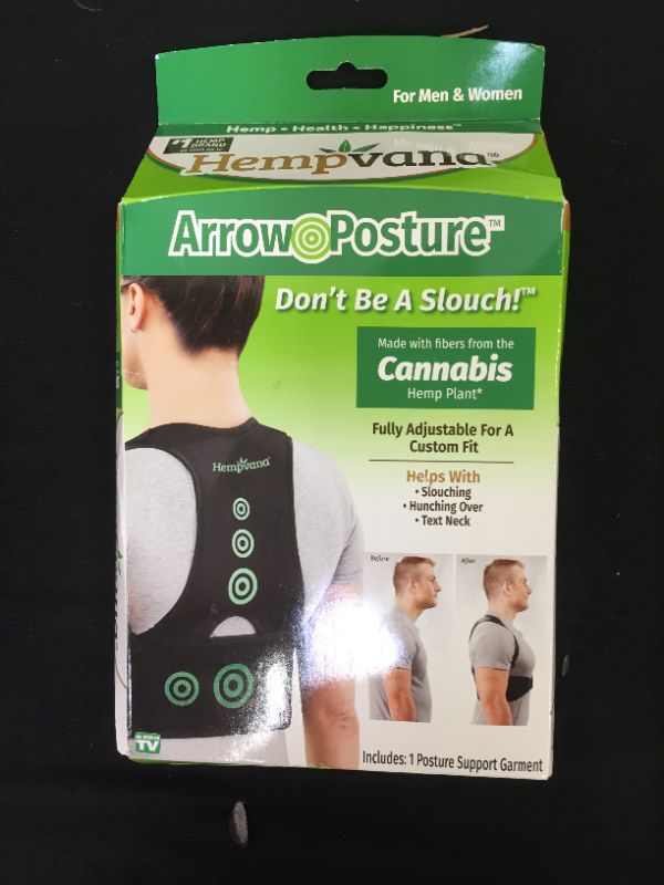 Photo 2 of Hempvana Arrow Posture - Fully Adjustable Posture Support & Posture Corrector for Upper Body - Helps Correct Slouching, Text Neck and Hunching Over (L/XL)
