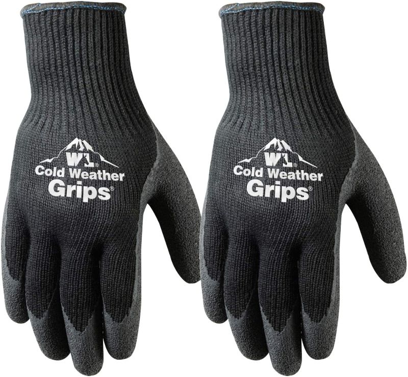 Photo 1 of 
Wells Lamont Cold Weather Latex Grip Versatile Winter Work Gloves | Cut & Tear Resistant | 2-Pair Pack, Medium (526MN) , Black
