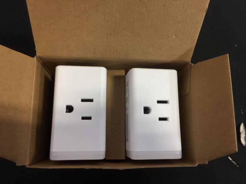 Photo 2 of Kasa Smart HS103P2 10 Amp Mini Smart Plug 12 Amp & Reliable WiFi Connection, Compact Design, No Hub Required, Works with Alexa Echo & Google Assistant, 2-Pack, White
