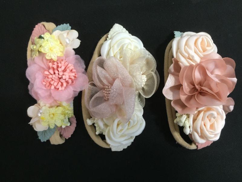 Photo 1 of 3pk floral hair tie for wedding