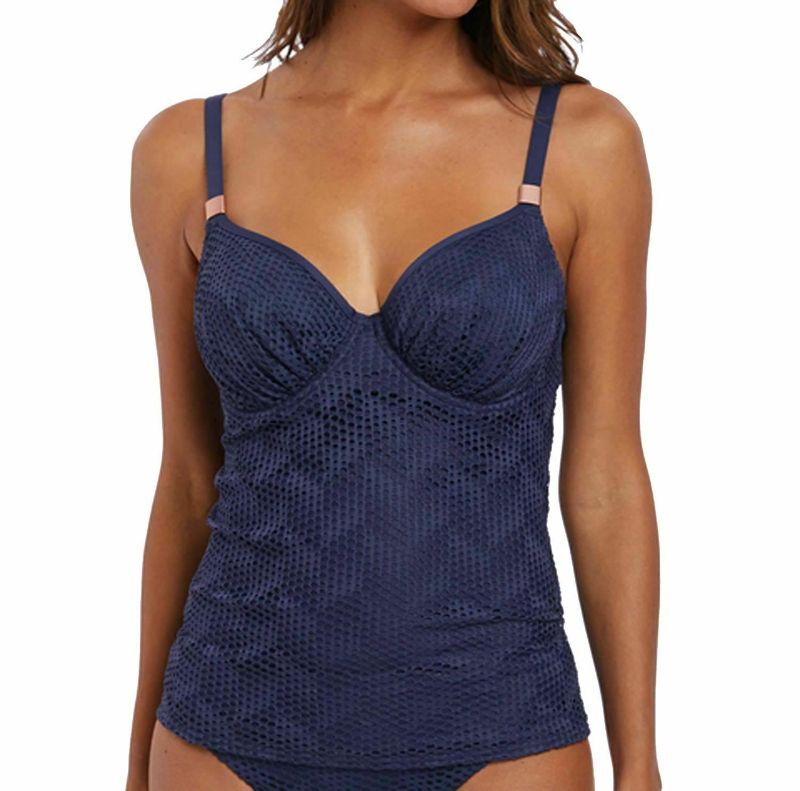 Photo 1 of Fantasie Marseille FS6684 W Underwired Gathered Tankini Top Twilight TWT 34D