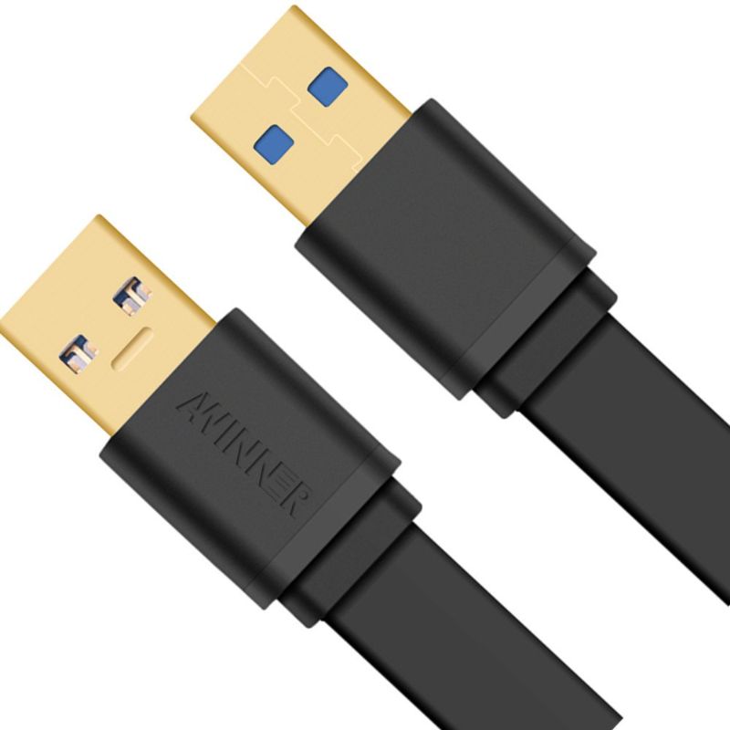 Photo 1 of Awinner USB 3.0 Type A Male to Type A Male Flat Cable (2m)
