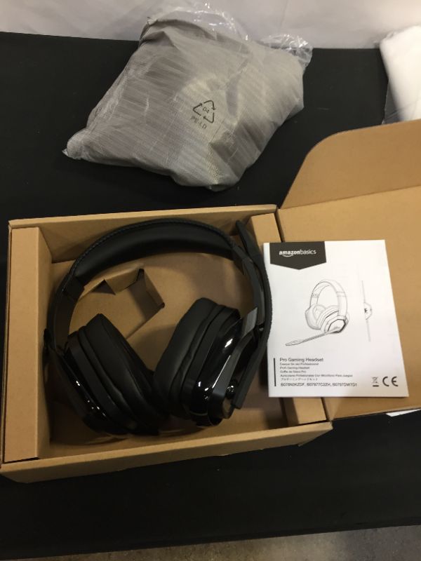 Photo 2 of Amazon Basics Pro Gaming Headset - Black
