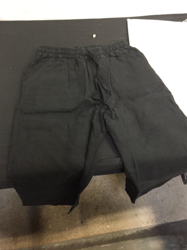 Photo 1 of WOMEN'S BLACK STRETCH AND DRAWSTRING WAIST, KNEE LENGTH PANTS SIZE SMALL
