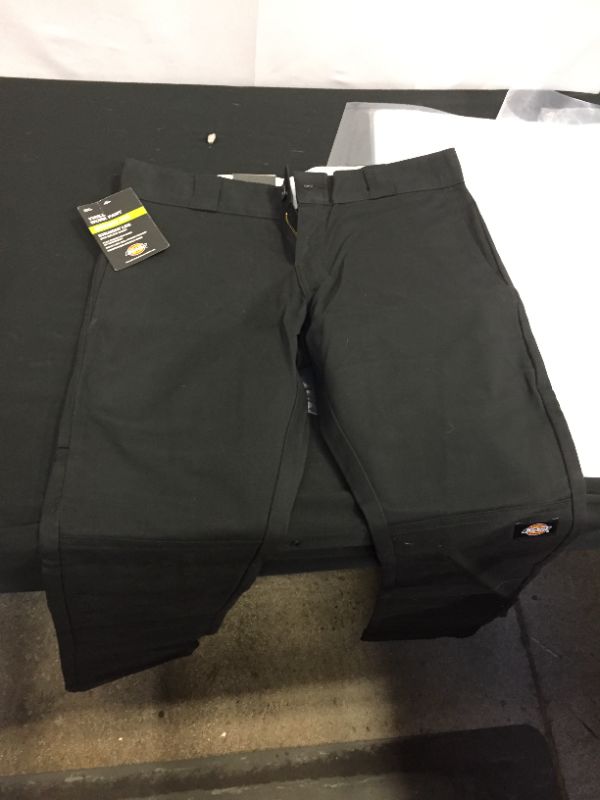 Photo 2 of Dickies Men's Flex Skinny Straight Fit Double Knee Work Pants - Black Size 29 X 30 (WP811)
