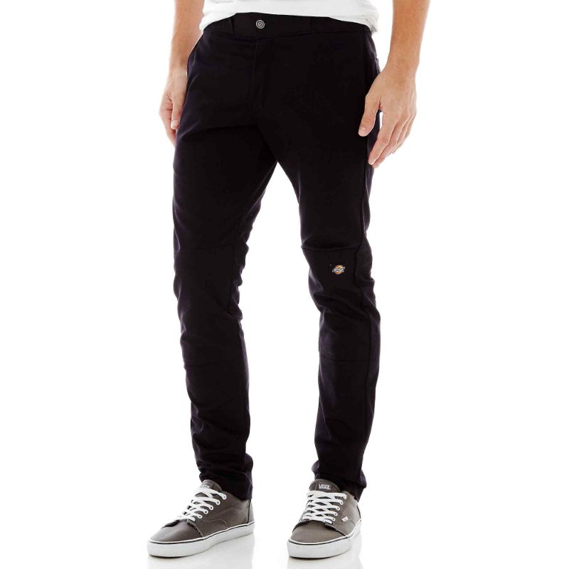 Photo 1 of Dickies Men's Flex Skinny Straight Fit Double Knee Work Pants - Black Size 29 X 30 (WP811)
