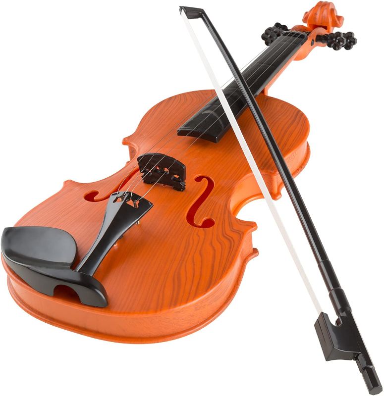 Photo 1 of HEY! PLAY! Kid’S Toy Violin with 4 Adjustable Strings & Bow - Musical Sounds- Realistic-Looking Instrument For Learning Classical Music (80-HM-336840)
