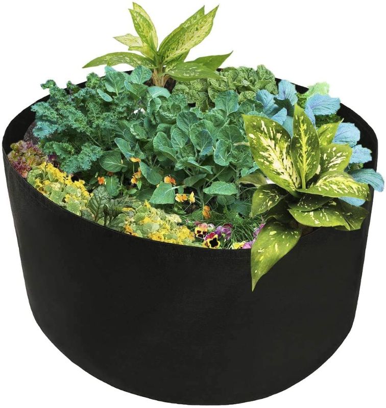 Photo 1 of 100 Gallon Plant Grow Bag, Large Heavy Duty Fabric Grow Pot for Vegetables, Durable Breathe Cloth Planting Container for Potato, Carrot, Onion, Gardening and Outdoor 50” x H: 12”
