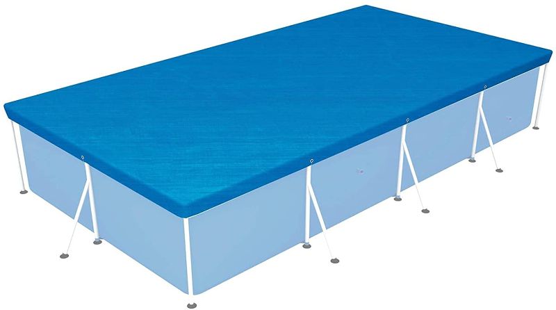 Photo 1 of 10ft x 7ft Pool Cover for Rectangle Inflatable Pool Heat Cover Tarp Waterproof Case Cover for Pond Swimming Pools Above Ground