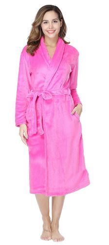 Photo 1 of RONGTAI Womens Bathrobe Ladies Fleece Plush Warm Long Robes SIZE SMALL
