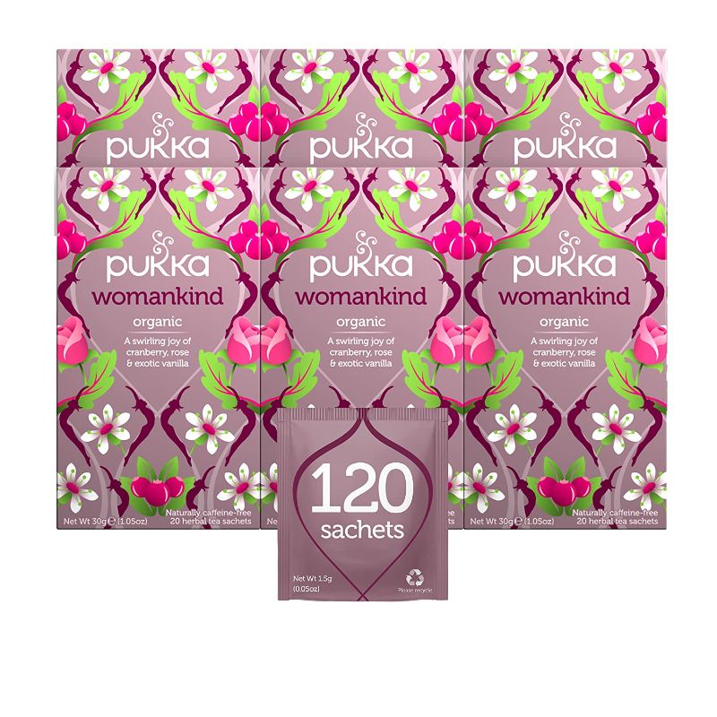 Photo 1 of Pukka Organic Herbal Tea, Womankind, 20 Tea Bags, Pack of 6 - best by sep - 17 - 23 
