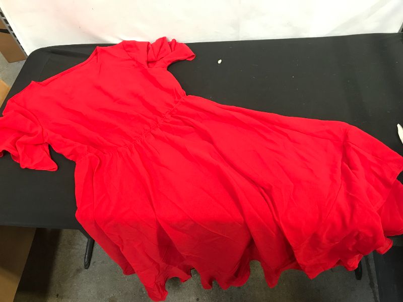 Photo 2 of WOMEN'S XL RED SHORT SLEEVE DRESS 