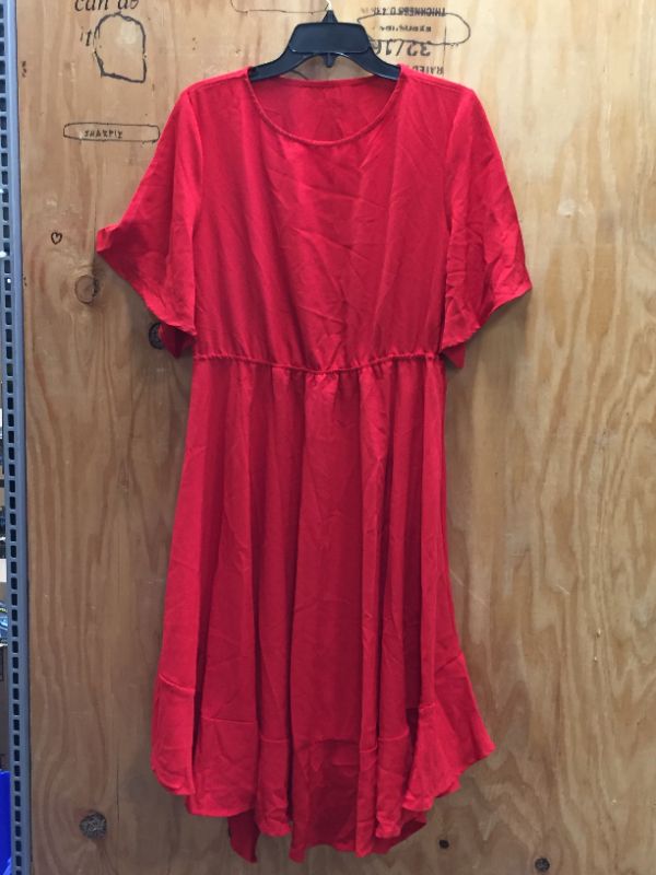 Photo 1 of WOMEN'S XL RED SHORT SLEEVE DRESS 