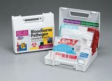 Photo 1 of 21 piece Bloodborne pathogen bodily fluid spill kit, plastic case, 1 ea.
