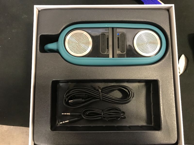 Photo 1 of Dual Portable IPX4 Waterproof Bluetooth Speakers with Wireless Stereo Pairing, Stereo Bluetooth Speaker Pair/Set, 12W Powerful Sound & Bass, AUX Input, Shockproof Carrying Case