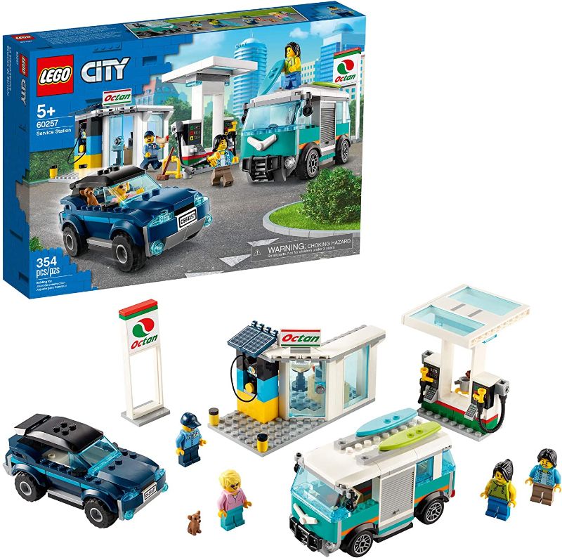 Photo 1 of LEGO City Service Station 60257 Pretend Play Toy, Building Sets for Kids, New 2020 (354 Pieces)
