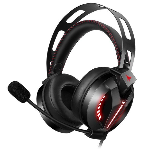 Photo 1 of ONIKUMA M180 PRO 3.5mm Wired Gaming Headset Over Ear PC Headphones Noise Canceling E-Sport Earphone with Mic LED Lights Volume Control Mute Mic for PC Laptop PS4 Smart Phone
