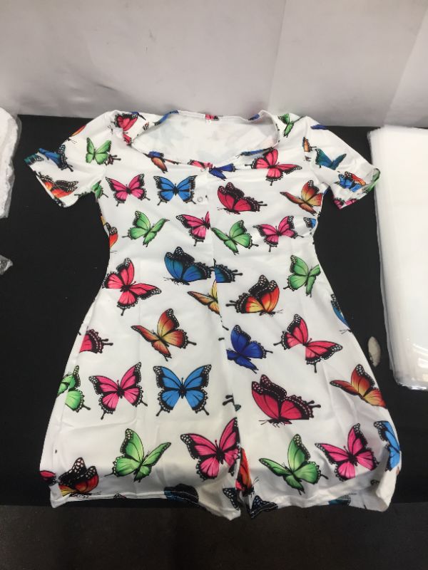 Photo 2 of WOMEN'S SHORT SLEEVE BUTTERFLY ROMPER SIZE SMALL--run small