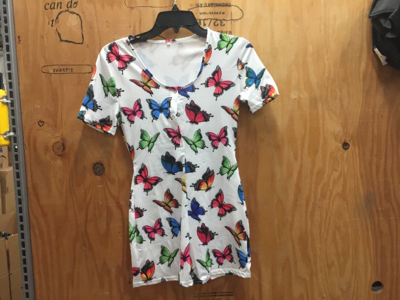 Photo 1 of WOMEN'S SHORT SLEEVE BUTTERFLY ROMPER SIZE SMALL--run small