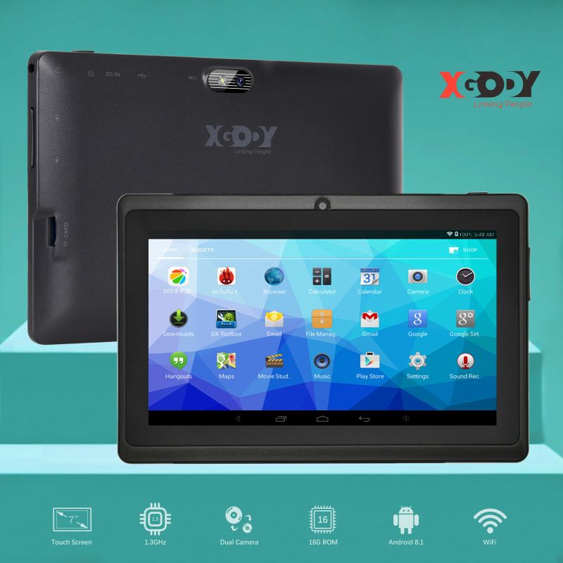 Photo 1 of XGODY Android 8.1 Oreo 16GB 7 INCH IPS Tablet PC WIFI Quad-core T702 Dual Cam
