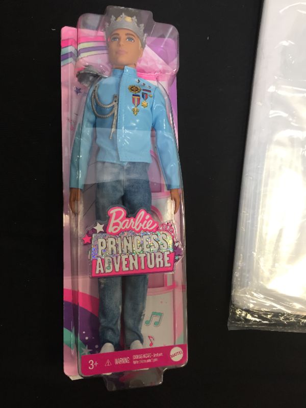 Photo 2 of Barbie Princess Adventure Prince Ken Doll (12-inch) Wearing Jacket, Jeans and Crown
