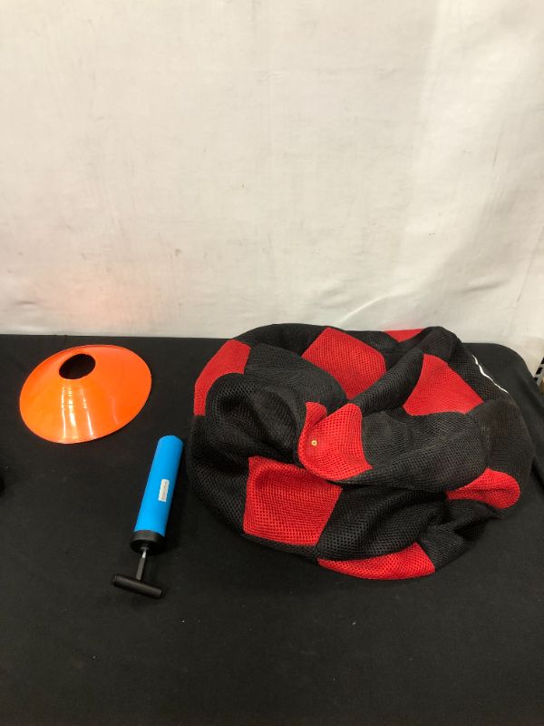 Photo 1 of blow up ball with cones and pump ( no needle ) 